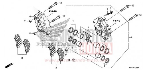 ETRIER DE FREIN AVANT (CBR1000S1/S2) CBR1000S1J de 2018